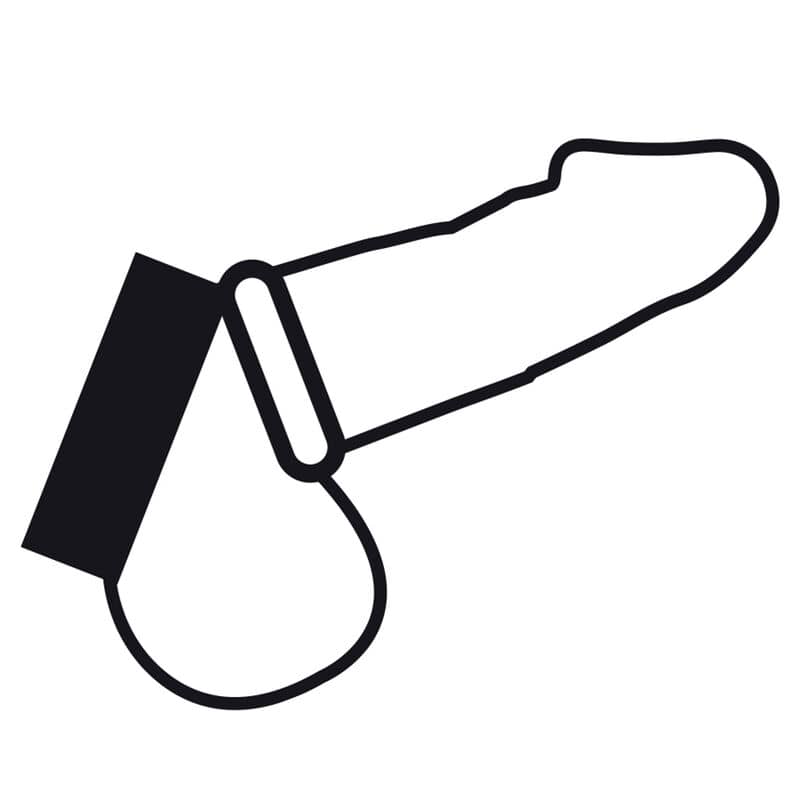 Silueta de anillo cockring metálico para mejorar placer y erecciones en la intimidad.