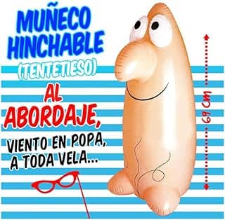 Muñeco hinchable tentetieso de 69 cm con diseño divertido y amigable, ideal para momentos alegres y originales.