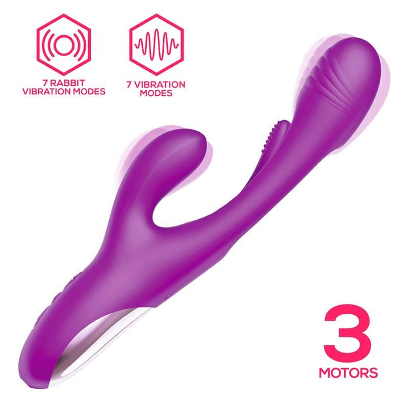 Vibrador con lengua interna y triple motor