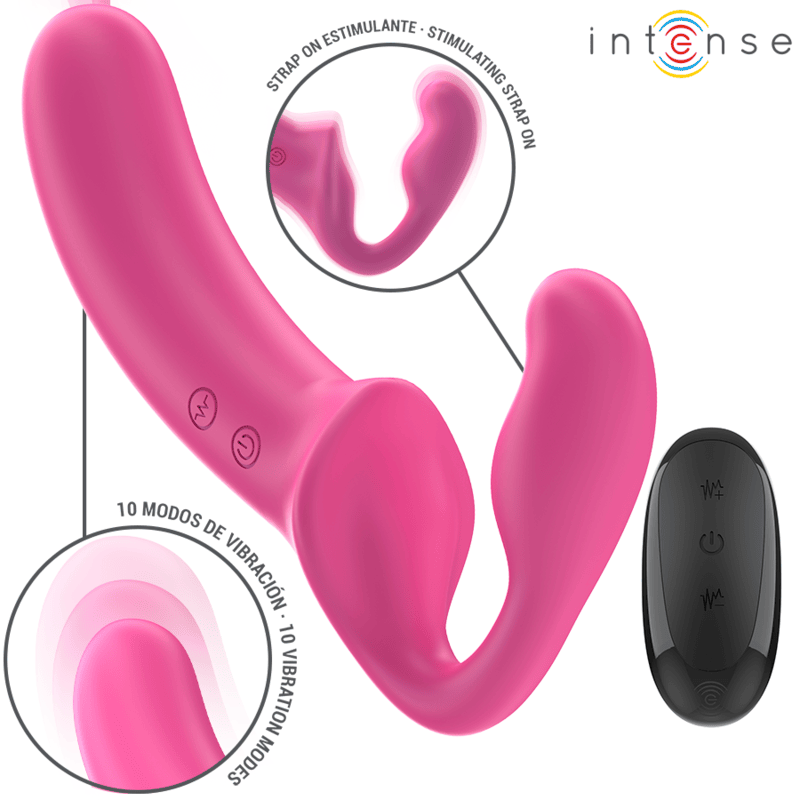 Vibrador AMY Intense de silicona médica en color negro, diseño elegante de 20 cm con control remoto, resistente al agua y recargable por USB.