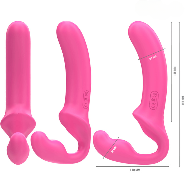 Vibrador doble Amy de silicona médica con diseño ergonómico, doble estimulación y motor potente y silencioso para una experiencia cómoda y precisa
