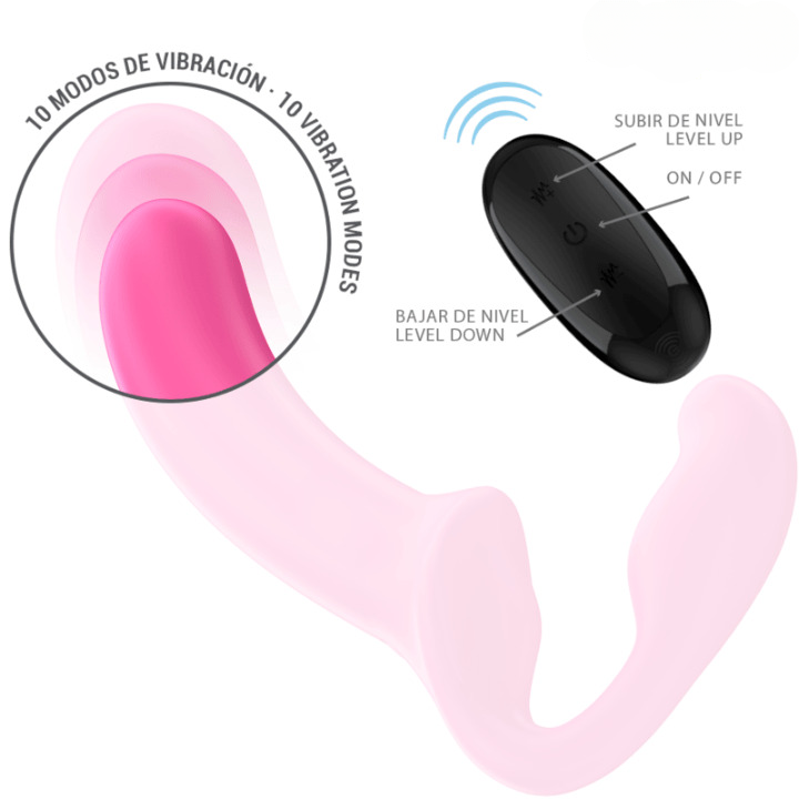 Vibrador doble Amy de silicona médica con diseño ergonómico, doble estimulación y motor potente y silencioso para una experiencia cómoda y precisa