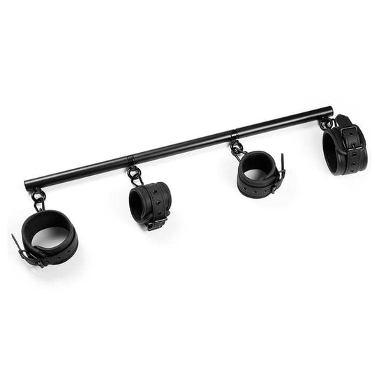 Barra Separadora con Esposas negras con metal de buena calidad para hacer bdsm