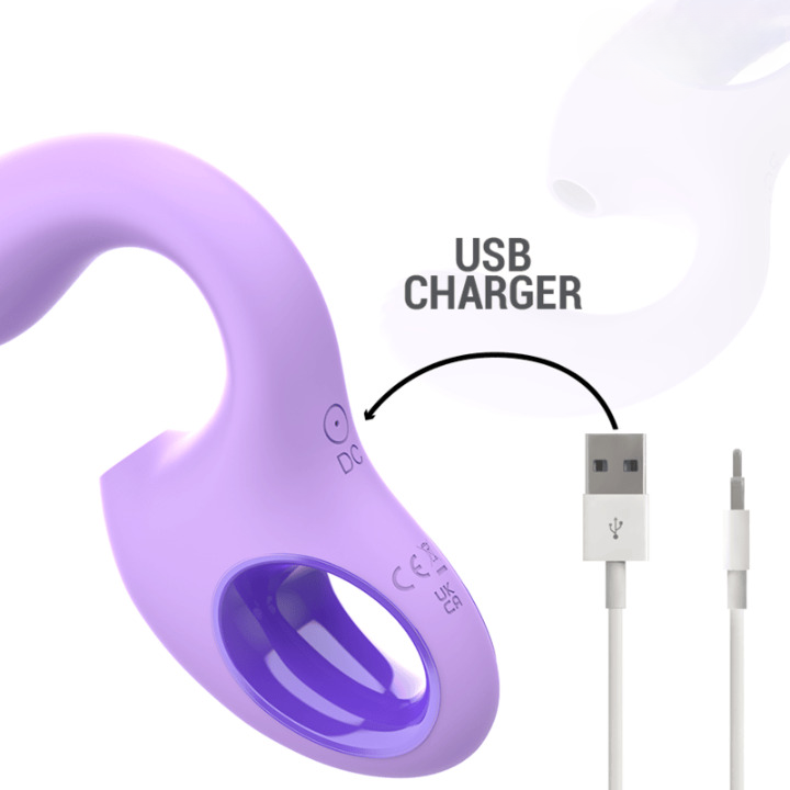 Estimulador con succión y vibración de silicona suave, con múltiples niveles de intensidad y diseño ergonómico para estimulación precisa y personalizable.
