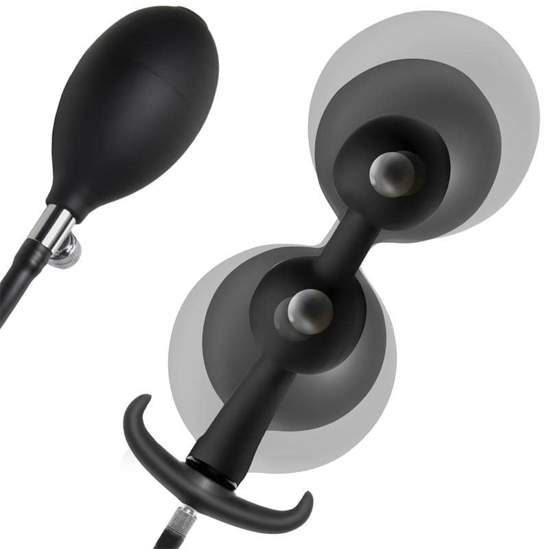 bolas anales inflables con peso de silicona y acero ajustables