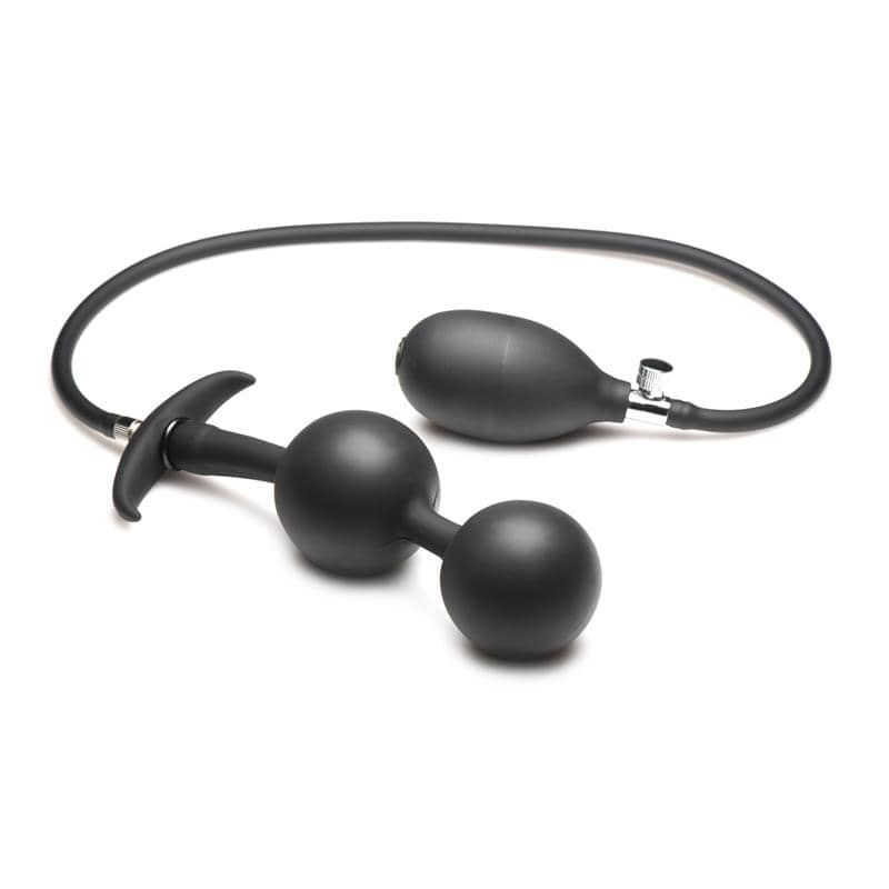 bolas anales inflables con peso de silicona y acero ajustables