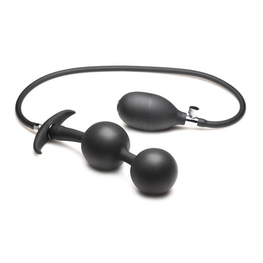 bolas anales inflables con peso de silicona y acero ajustables