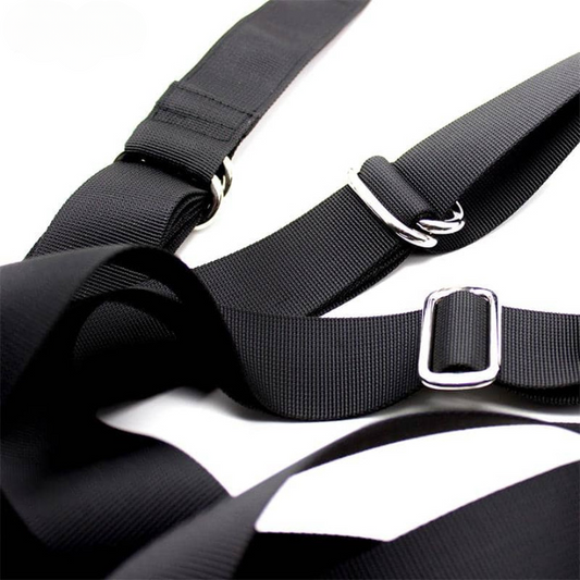 Columpio sexual para puerta, diseñado para proporcionar una experiencia íntima única y cómoda, permitiendo nuevas posiciones durante el acto sexual.