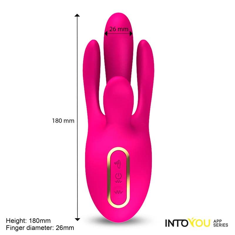 Vibrador Derek en color rosa con app 2.