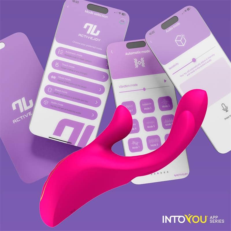 Vibrador Derek en color rosa con control por app 5.