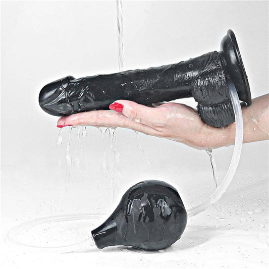 Dildo squirt con función de eyaculación y diseño realista, ideal para estimulación vaginal o anal intensa y divertida.