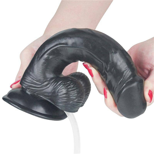 Dildo squirt con función de eyaculación y diseño realista, ideal para estimulación vaginal o anal intensa y divertida.