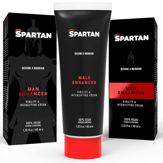 Gel de erección Spartan para mejorar la resistencia y prolongar las relaciones sexuales con mayor intensidad y placer.”