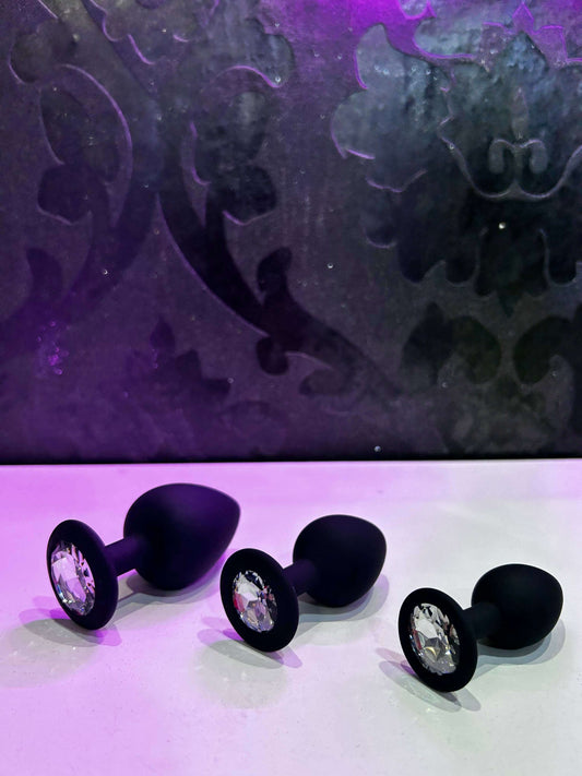 Joya Anal Negro Silicona Médica kit