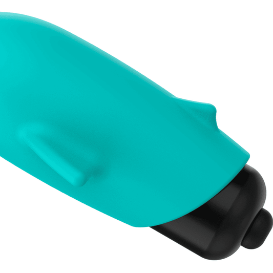 Vibrador Mini Delfín con diseño compacto y ergonómico para estimulación del clítoris, discreto y fácil de llevar.