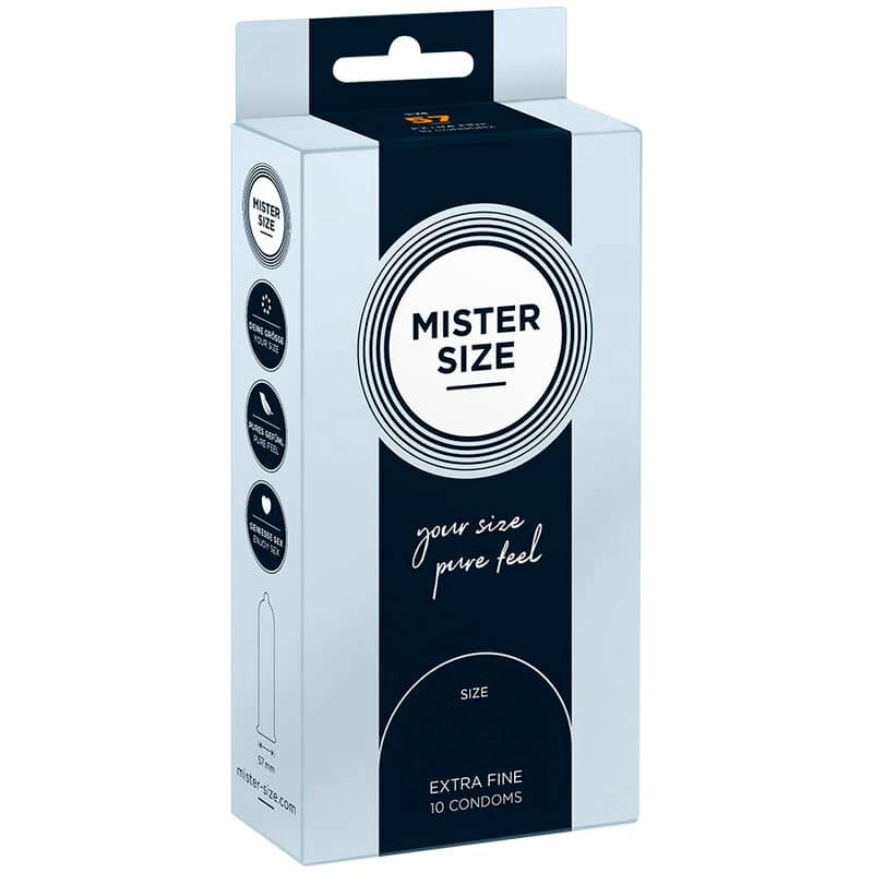preservativos MISTER SIZE disponibles en diferentes tallas