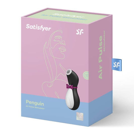 Succionador Penguin de Satisfyer con diseño elegante y tecnología de estimulación sin contacto para orgasmos múltiples mediante ondas expansivas y pulsaciones.