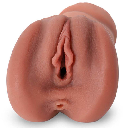Réplica de masturbador de vagina y ano, diseño ergonómico y realista para placer intenso.