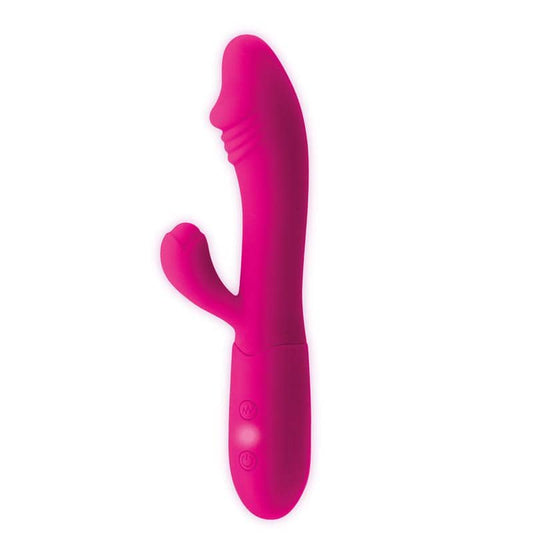 Vibrador El Primer Amor con diseño ergonómico para estimulación del punto G y clítoris, ideal para uso individual o en pareja