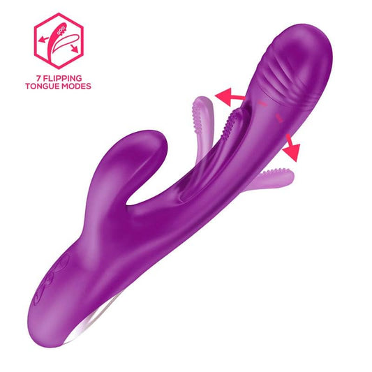 Vibrador con lengua interna y triple motor