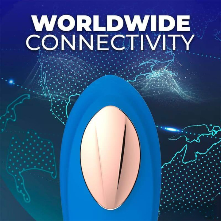 Vibrador portátil compacto azul con control de aplicación, recargable, hecho de material seguro, bajo nivel de ruido, tamaño mini.