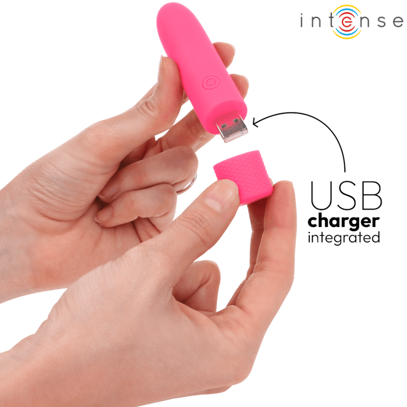 Bala vibradora compacta recargable de silicona con 8 modos de vibración