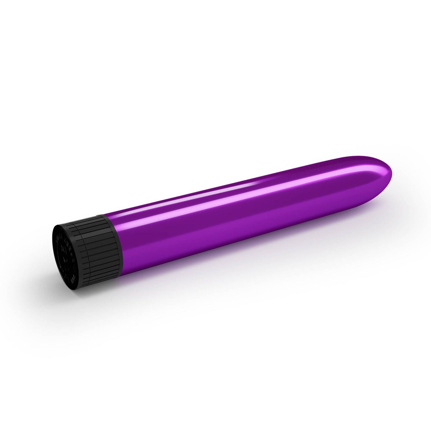 Vibrador clásico morado para estimulación.