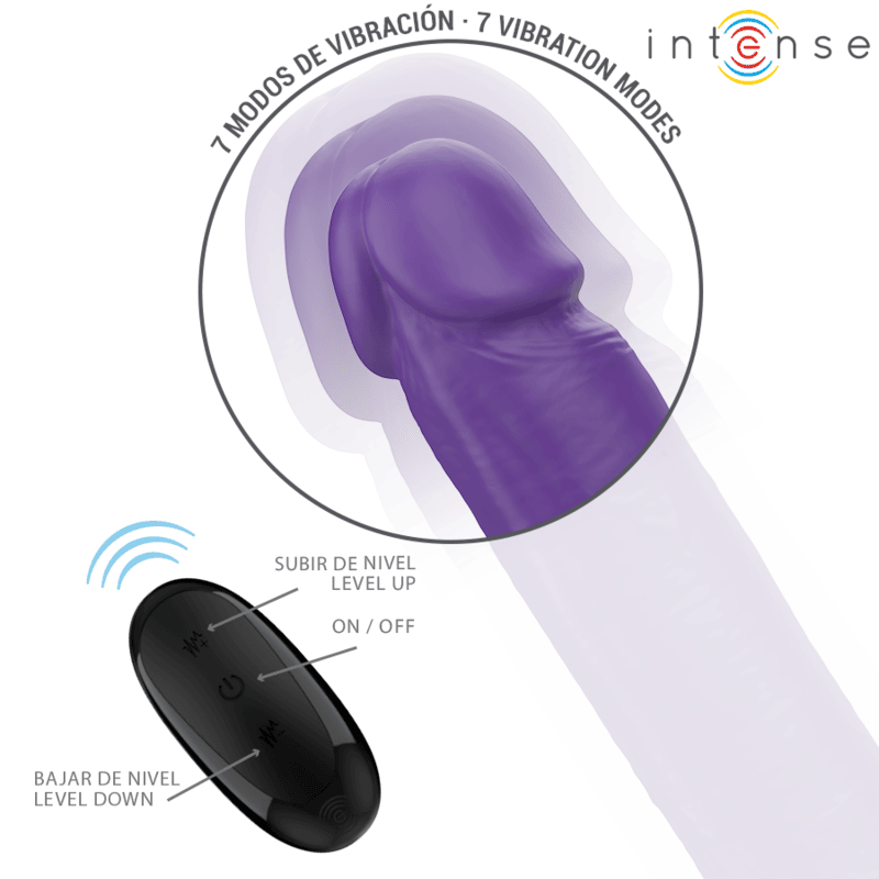 Dildo doble de silicona con vibración y control remoto para parejas