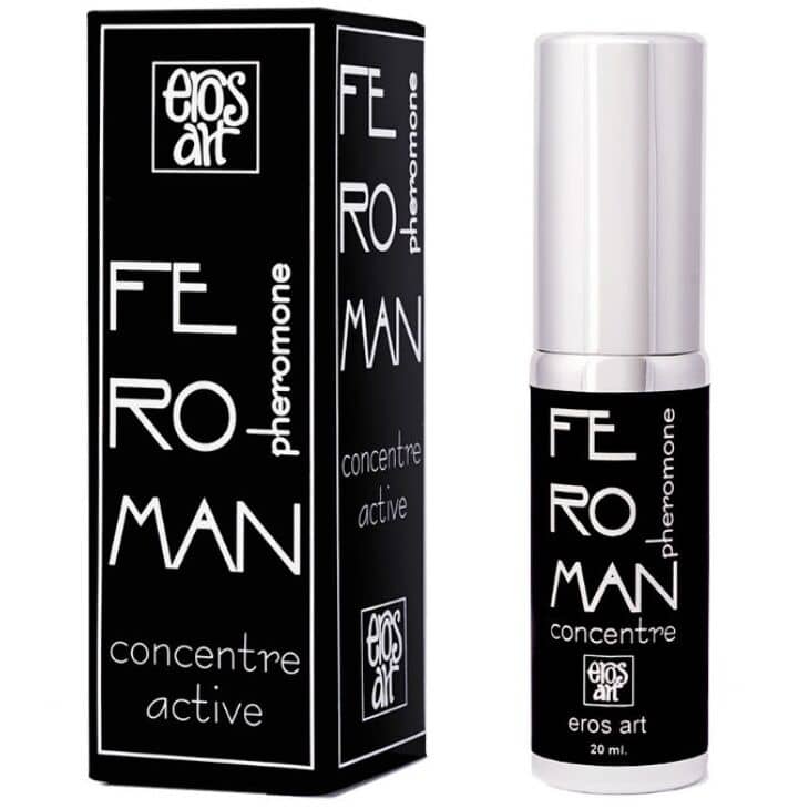 Feroman Concentrado para hombres, frasco spray de 20 ml, potenciador de feromonas masculinas.