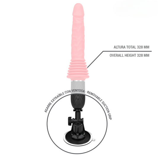 Vibrador máquina sexual con control remoto y función calor