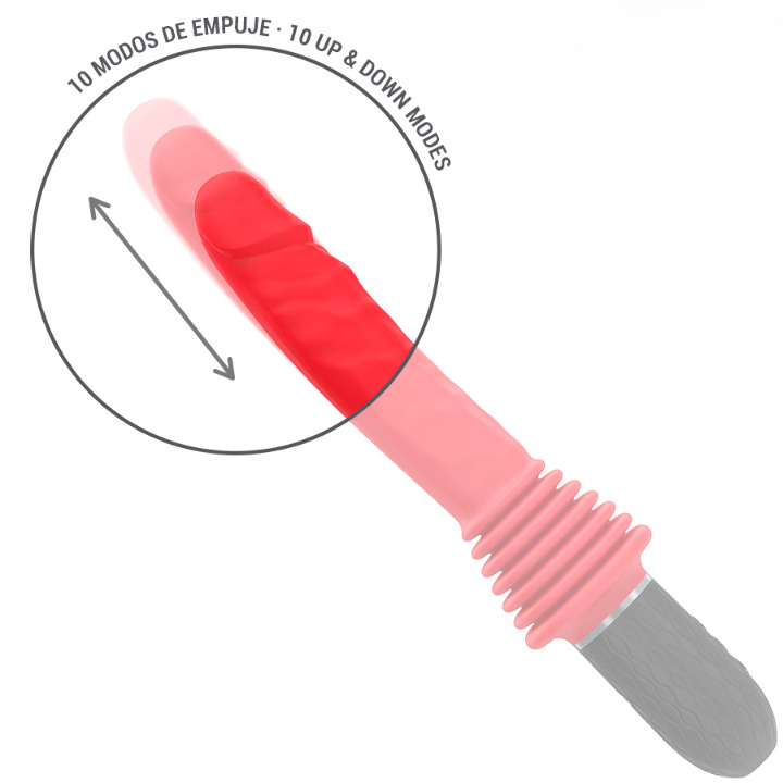 Máquina sexual con control remoto y función calor