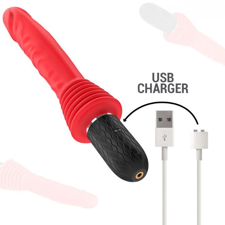 Máquina sexual con control remoto y función calor