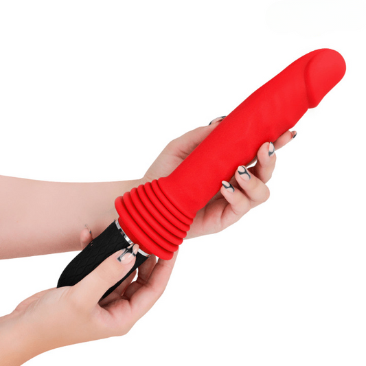 Vibrador máquina sexual con control remoto y función calor
