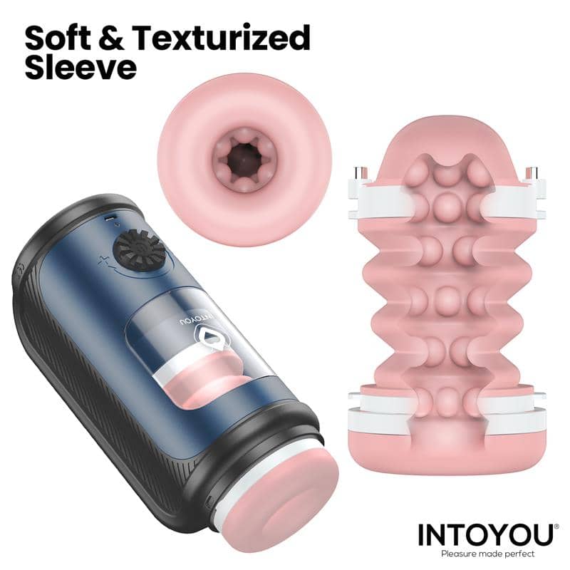 Masturbador masculino automático con movimiento thrusting, función calor y diseño ergonómico