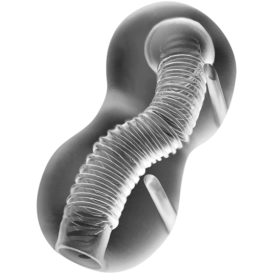 Masturbador reutilizable Tensek con textura interior.