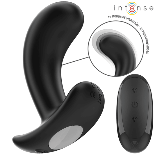 Plug anal vibrador de silicona con control remoto y 10 modos de vibración