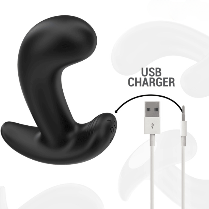 Plug anal vibrador de silicona con control remoto y 10 modos de 