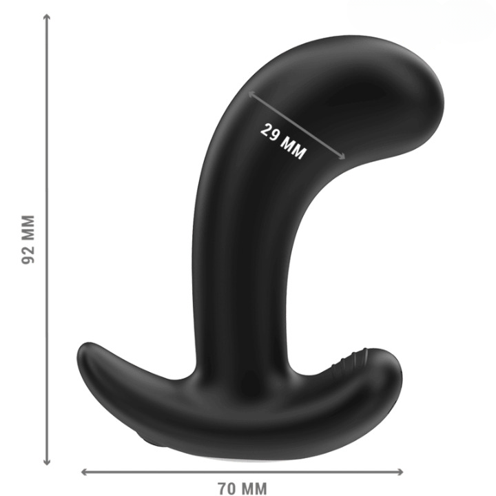 Plug anal vibrador de silicona con control remoto y 10 modos de 