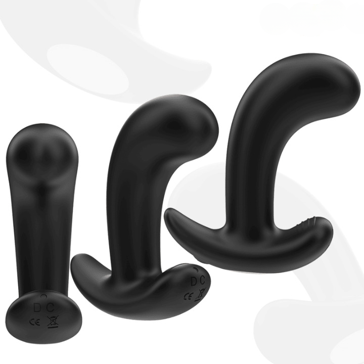 Plug anal vibrador de silicona con control remoto y 10 modos de 