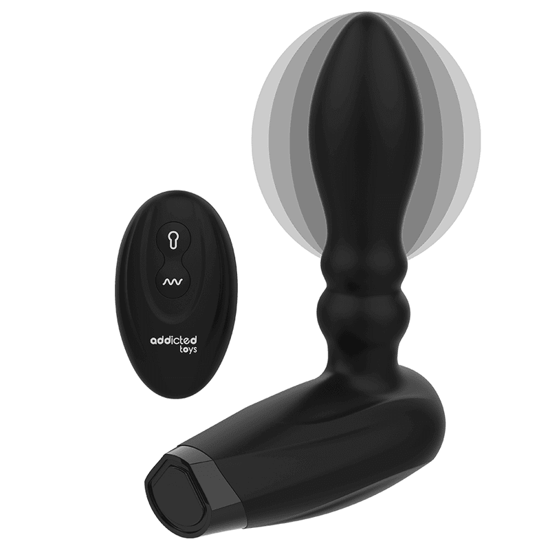 plug inflable con control remoto recargable y de color negro