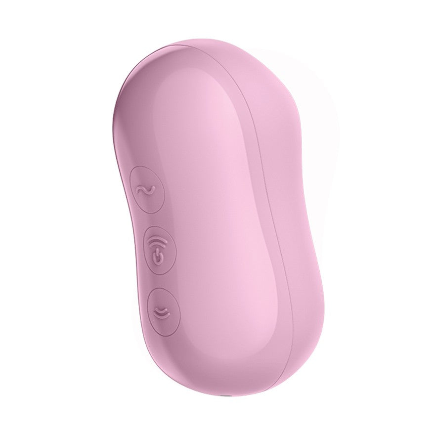 Satisfyer Cotton Candy, vibrador de clítoris de silicona rosa.