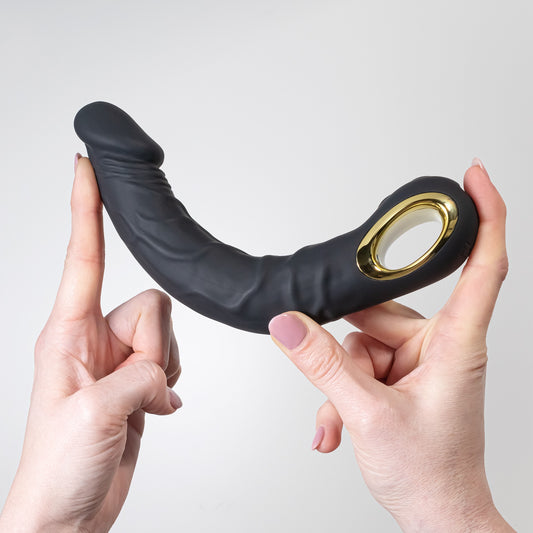 Vibrador realista plegable con 10 modos de vibración y carga USB