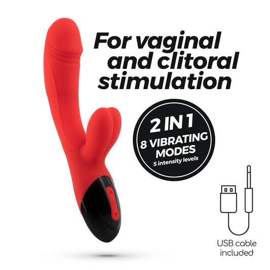 vibrador vaginal usb rojo